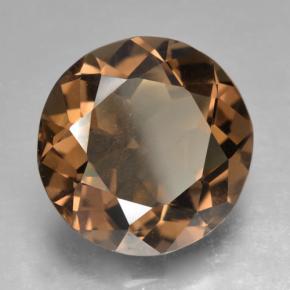 Cuarzo ahumado marrón natural de 9,03 ct, corte redondo, VVS-VS
