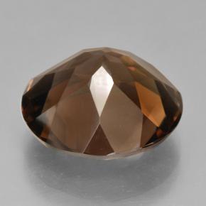 Cuarzo Ahumado Marrón medio natural de 10.61 ct, Corte Redondo, VVS-VS