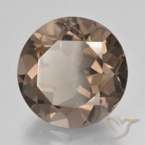 cuarzo ahumado Marrón cálido natural de 10.61 ct, Redondo, VS