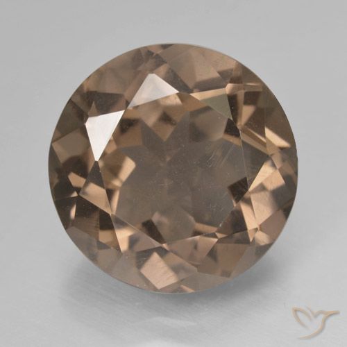 9.72ct Natural Marrón medio cuarzo ahumado, Redondo, VS