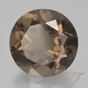 cuarzo ahumado Marrón nogal natural de 12.06 ct, Redondo, VVS-VS