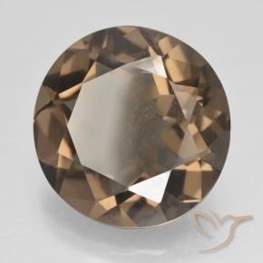 cuarzo ahumado Marrón medio natural de 12.64 ct, Redondo, VVS-VS