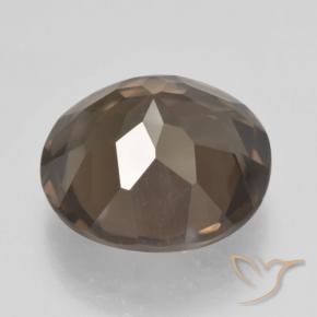 cuarzo ahumado Marrón oscuro medio natural de 11.46 ct, Redondo, VS
