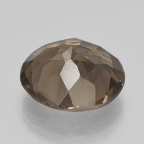 Cuarzo ahumado marrón natural de 8,68 ct, corte redondo, VVS-VS