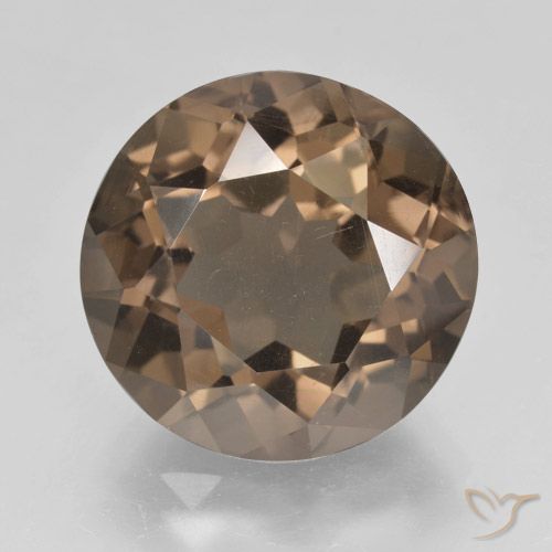 9.80ct Natural Marrón medio cuarzo ahumado, Redondo, VS