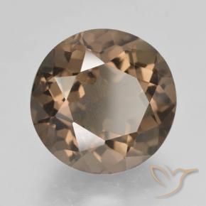 cuarzo ahumado Marrón medio natural de 9.80 ct, Redondo, VS