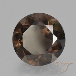 cuarzo ahumado Marrón medio natural de 4.84 ct, Redondo, VVS-VS