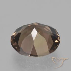 cuarzo ahumado Marrón oscuro medio natural de 4.67 ct, Redondo, VVS-VS