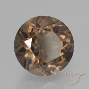 cuarzo ahumado Marrón cálido natural de 4.08 ct, Redondo, VVS-VS