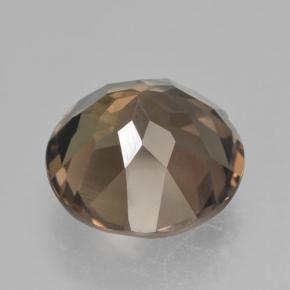 Cuarzo Ahumado Marrón medio natural de 4.43 ct, Corte Redondo, VVS-VS