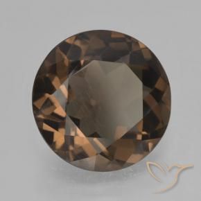 cuarzo ahumado Marrón nogal natural de 4.43 ct, Redondo, VVS-VS