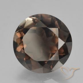 cuarzo ahumado Marrón nogal natural de 5.09 ct, Redondo, VVS-VS