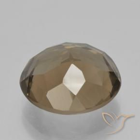 cuarzo ahumado Marrón claro medio natural de 5.22 ct, Redondo, VS