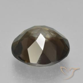 cuarzo ahumado Marrón oscuro natural de 5.09 ct, Redondo, VVS-VS