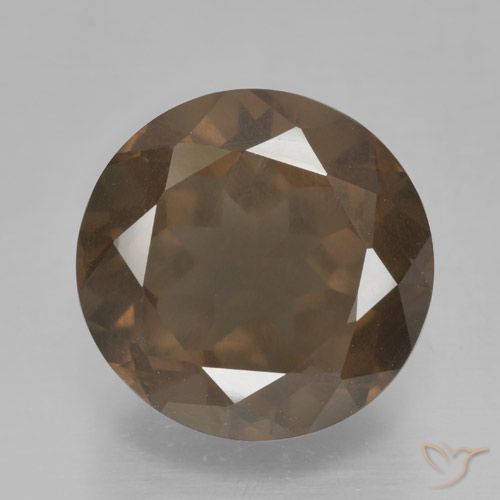 5.24ct Natural Marrón medio cuarzo ahumado, Redondo, VS