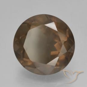 cuarzo ahumado Marrón medio natural de 5.24 ct, Redondo, VS
