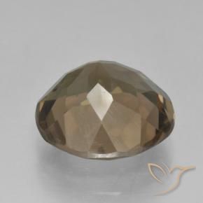 cuarzo ahumado Marrón claro medio natural de 5.08 ct, Redondo, VS