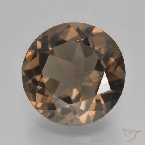 4.23ct Natural Marrón medio cuarzo ahumado, Redondo, VVS-VS