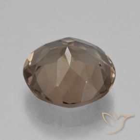 cuarzo ahumado Marrón nogal natural de 5.13 ct, Redondo, VVS-VS