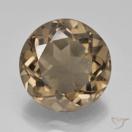 5.85ct Natural Moca claro cuarzo ahumado, Redondo, VS