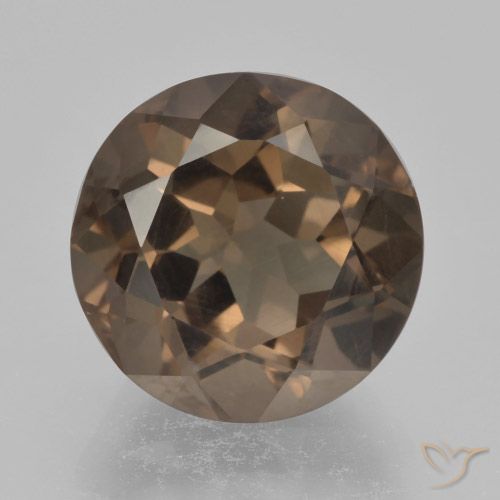 5.31ct Natural Marrón cálido cuarzo ahumado, Redondo, VVS-VS