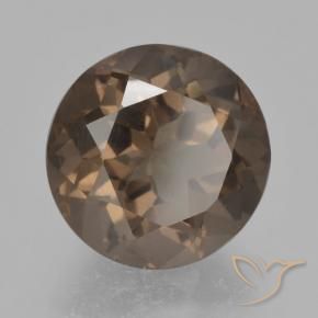 cuarzo ahumado Marrón cálido natural de 5.31 ct, Redondo, VVS-VS