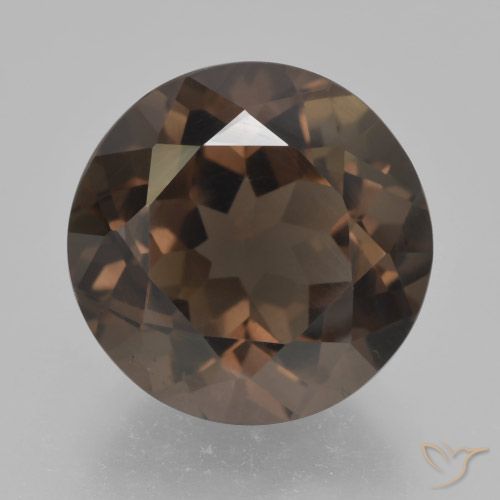 5.44ct Natural Marrón medio cuarzo ahumado, Redondo, VVS-VS