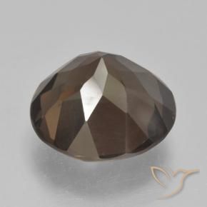 cuarzo ahumado Marrón medio natural de 5.44 ct, Redondo, VVS-VS