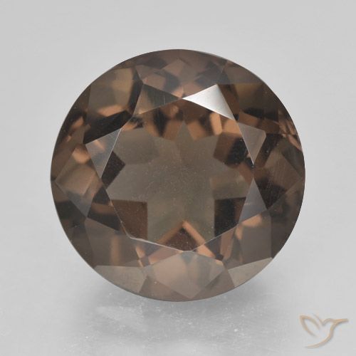 5.08ct Natural Marrón medio cuarzo ahumado, Redondo, VVS-VS