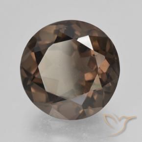 cuarzo ahumado Marrón medio natural de 5.08 ct, Redondo, VVS-VS