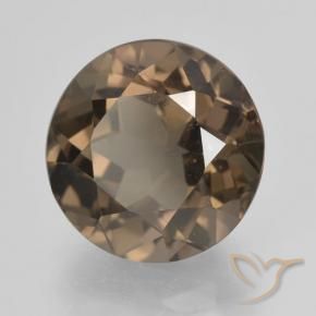 cuarzo ahumado Marrón nogal natural de 5.25 ct, Redondo, VVS-VS