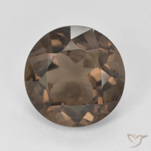 4.41ct Natural Marrón medio cuarzo ahumado, Redondo, VVS-VS