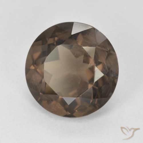 cuarzo ahumado Marrón medio natural de 4.41 ct, Redondo, VVS-VS