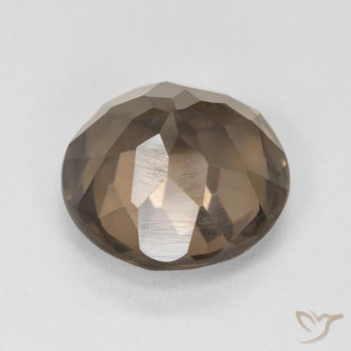 cuarzo ahumado Marrón medio natural de 4.41 ct, Redondo, VVS-VS