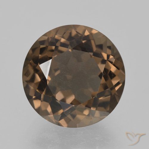 4.20ct Natural Marrón jengibre cuarzo ahumado, Redondo, VVS-VS