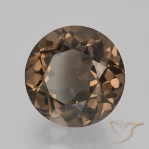 cuarzo ahumado Marrón jengibre natural de 4.20 ct, Redondo, VVS-VS