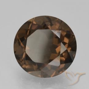 cuarzo ahumado Marrón nogal natural de 4.60 ct, Redondo, VVS-VS