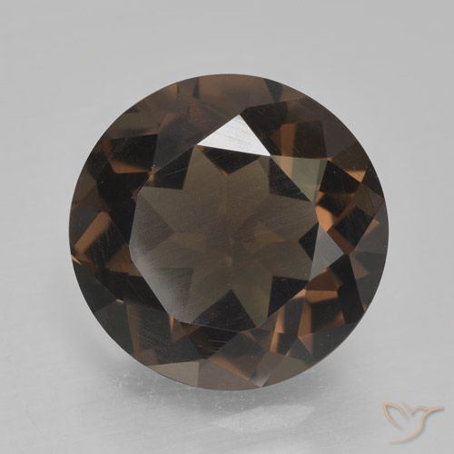 4.33ct Natural Marrón medio cuarzo ahumado, Redondo, VVS-VS