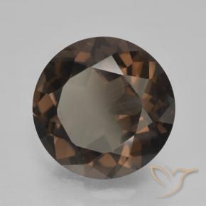 cuarzo ahumado Marrón medio natural de 4.33 ct, Redondo, VVS-VS