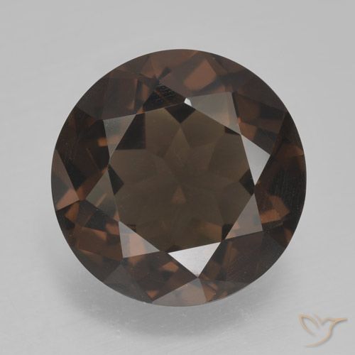 4.76ct Natural Marrón nogal cuarzo ahumado, Redondo, VVS-VS