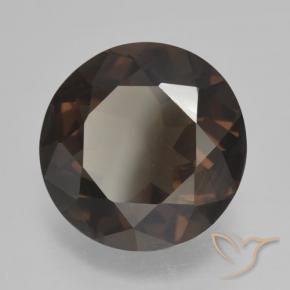 cuarzo ahumado Marrón nogal natural de 4.76 ct, Redondo, VVS-VS