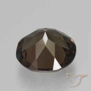 cuarzo ahumado Marrón nogal natural de 4.32 ct, Redondo, VVS-VS