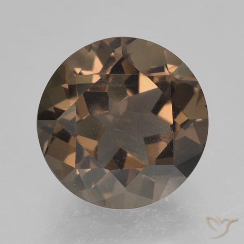 4.08ct Natural Marrón jengibre cuarzo ahumado, Redondo, VVS-VS