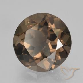 cuarzo ahumado Marrón jengibre natural de 4.08 ct, Redondo, VVS-VS