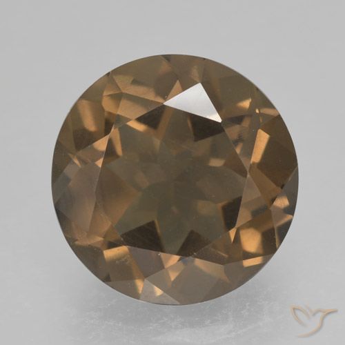 4.87ct Natural Marrón cálido cuarzo ahumado, Redondo, VS