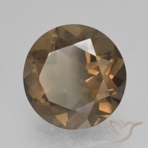 cuarzo ahumado Marrón cálido natural de 4.87 ct, Redondo, VS