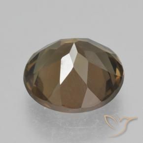 cuarzo ahumado Marrón cálido natural de 4.87 ct, Redondo, VS