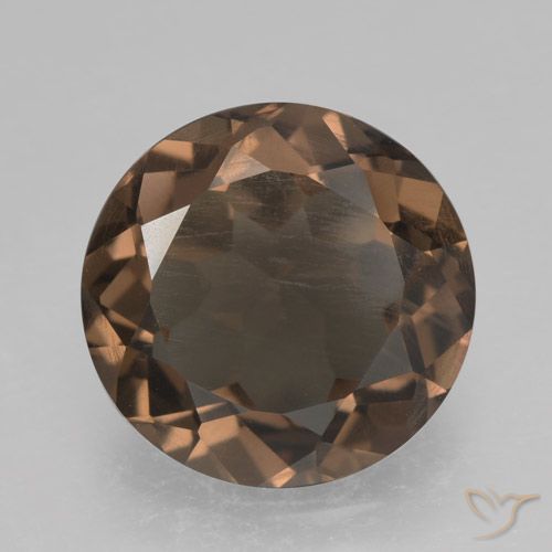 4.56ct Natural Marrón jengibre cuarzo ahumado, Redondo, VS