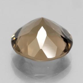 Cuarzo ahumado marrón natural de 4,11 ct, corte redondo, VS