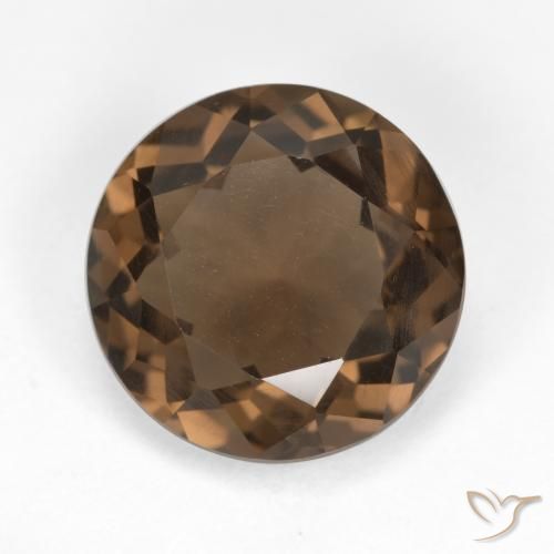 4.70ct Natural Marrón nogal cuarzo ahumado, Redondo, VS